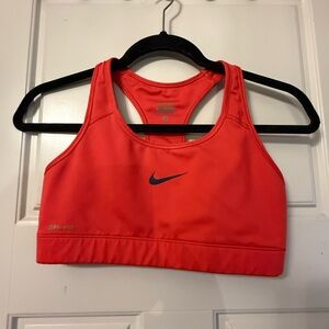 Nike Women's Bright Red Dri-FIT Sports Bra